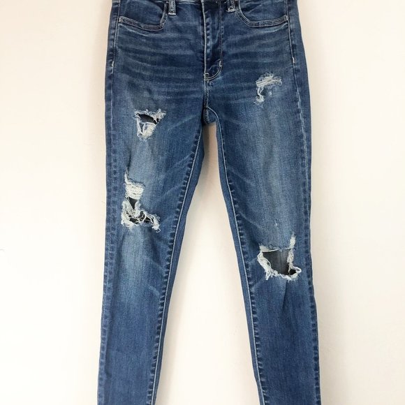 American Eagle Hi-Rise Distressed Skinny Jeans - Picture 2 of 5